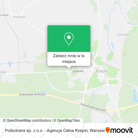 Mapa Polkotrans sp. z o.o. - Agencja Celna Rzepin