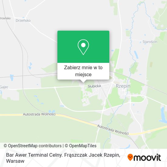 Mapa Bar Awer Terminal Celny. Frąszczak Jacek Rzepin