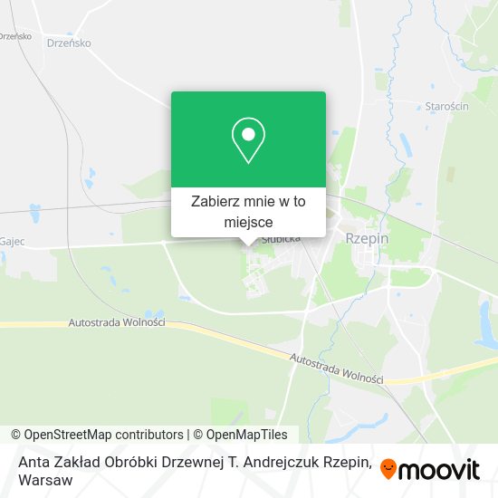 Mapa Anta Zakład Obróbki Drzewnej T. Andrejczuk Rzepin