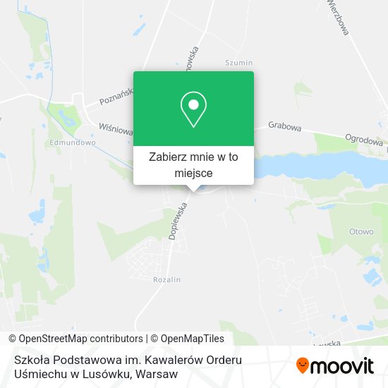 Mapa Szkoła Podstawowa im. Kawalerów Orderu Uśmiechu w Lusówku