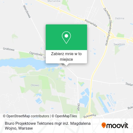 Mapa Biuro Projektowe Tektones mgr inż. Magdalena Wojno