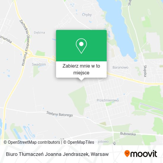 Mapa Biuro Tłumaczeń Joanna Jendraszek