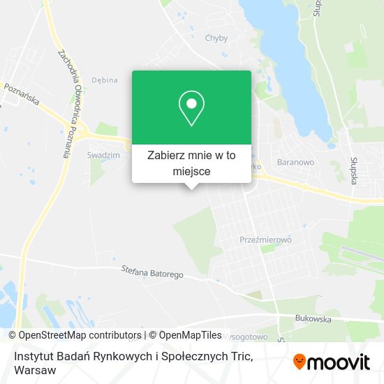 Mapa Instytut Badań Rynkowych i Społecznych Tric