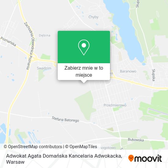 Mapa Adwokat Agata Domańska Kancelaria Adwokacka