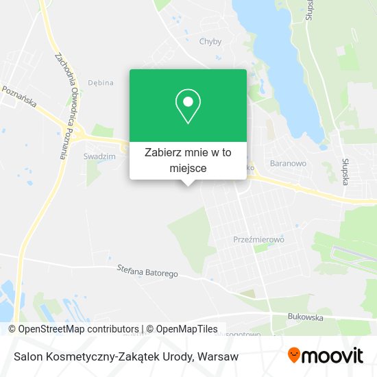 Mapa Salon Kosmetyczny-Zakątek Urody