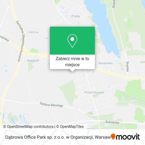 Mapa Dąbrowa Office Park sp. z o.o. w Organizacji