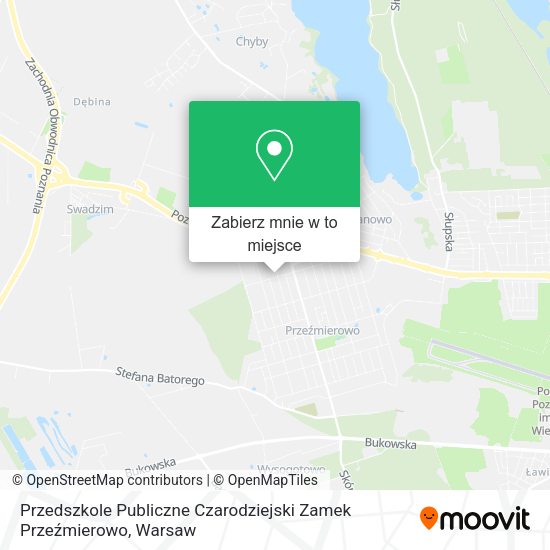 Mapa Przedszkole Publiczne Czarodziejski Zamek Przeźmierowo