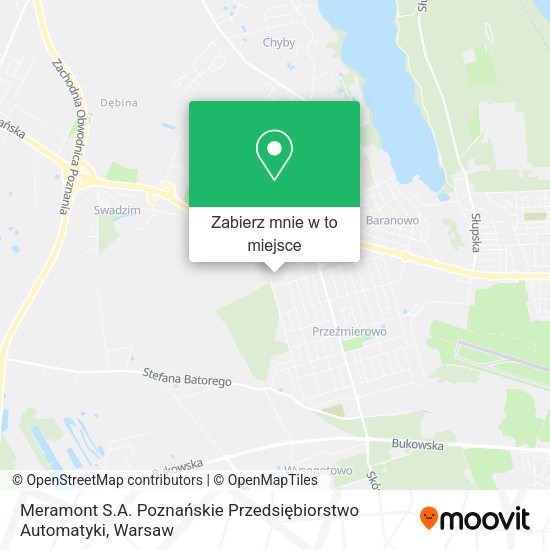 Mapa Meramont S.A. Poznańskie Przedsiębiorstwo Automatyki