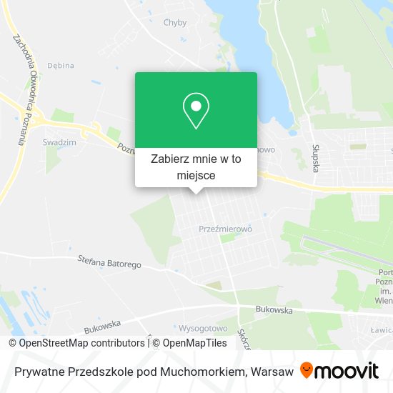 Mapa Prywatne Przedszkole pod Muchomorkiem