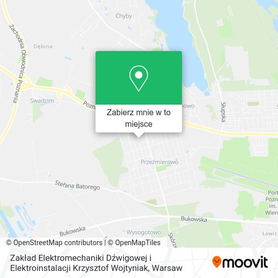 Mapa Zakład Elektromechaniki Dźwigowej i Elektroinstalacji Krzysztof Wojtyniak