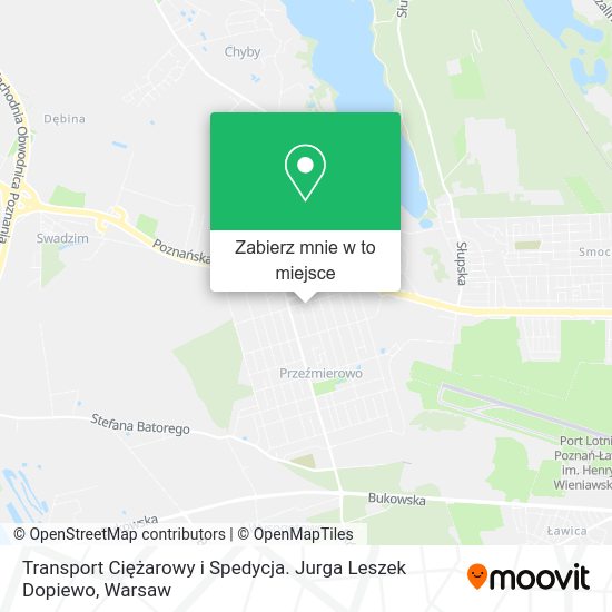 Mapa Transport Ciężarowy i Spedycja. Jurga Leszek Dopiewo