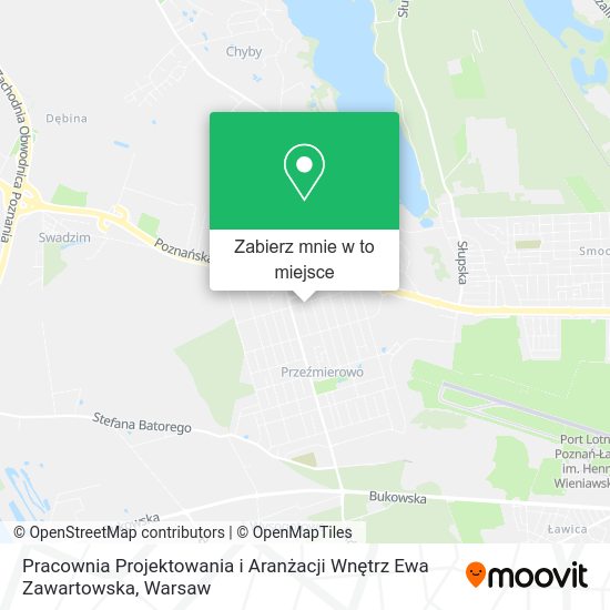 Mapa Pracownia Projektowania i Aranżacji Wnętrz Ewa Zawartowska