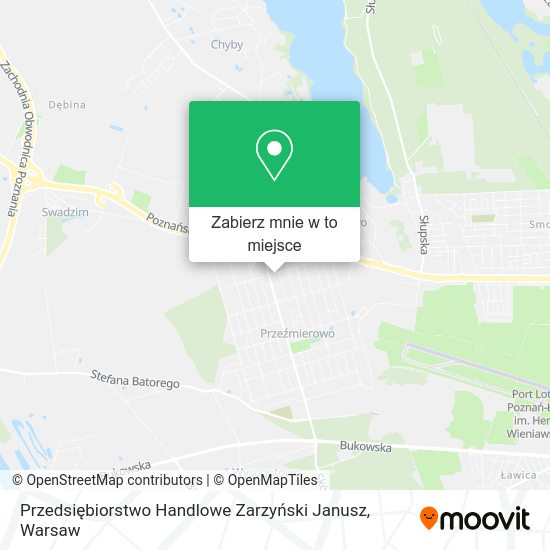 Mapa Przedsiębiorstwo Handlowe Zarzyński Janusz