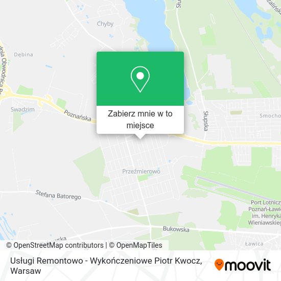 Mapa Usługi Remontowo - Wykończeniowe Piotr Kwocz