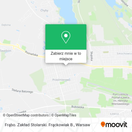 Mapa Frąbo. Zakład Stolarski. Frąckowiak B.