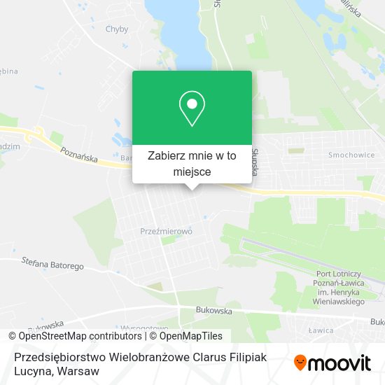 Mapa Przedsiębiorstwo Wielobranżowe Clarus Filipiak Lucyna