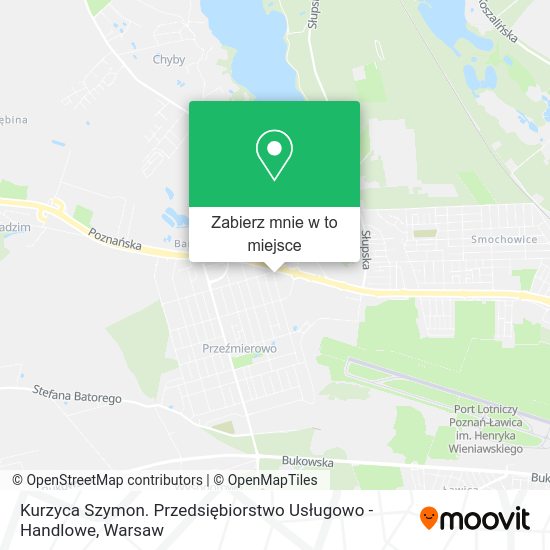 Mapa Kurzyca Szymon. Przedsiębiorstwo Usługowo - Handlowe