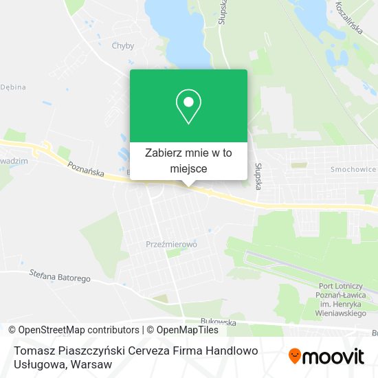 Mapa Tomasz Piaszczyński Cerveza Firma Handlowo Usługowa