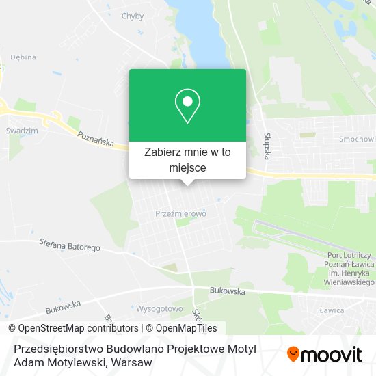 Mapa Przedsiębiorstwo Budowlano Projektowe Motyl Adam Motylewski