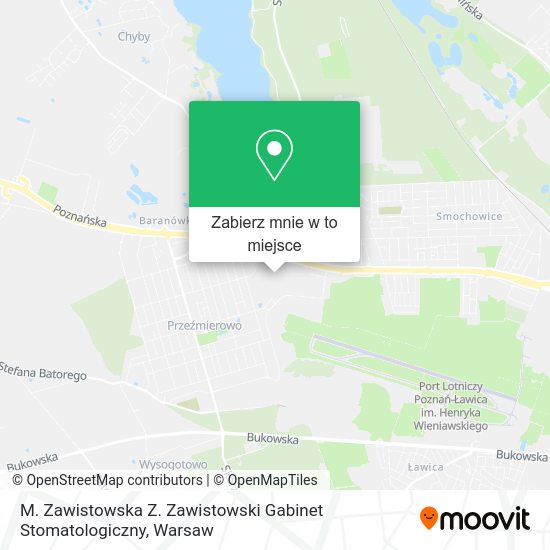 Mapa M. Zawistowska Z. Zawistowski Gabinet Stomatologiczny