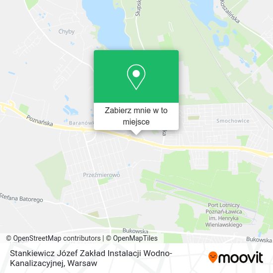 Mapa Stankiewicz Józef Zakład Instalacji Wodno-Kanalizacyjnej