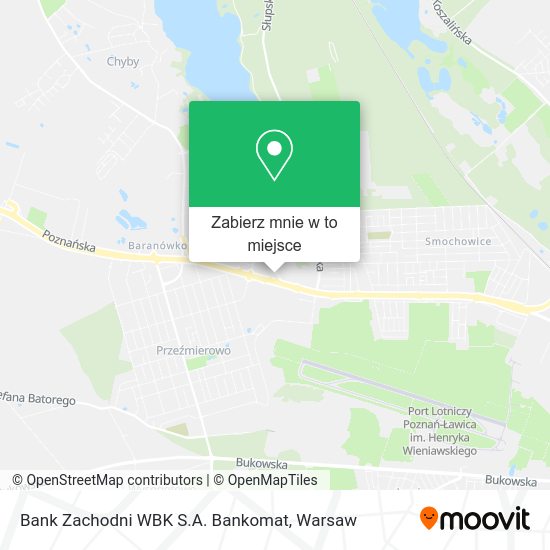 Mapa Bank Zachodni WBK S.A. Bankomat