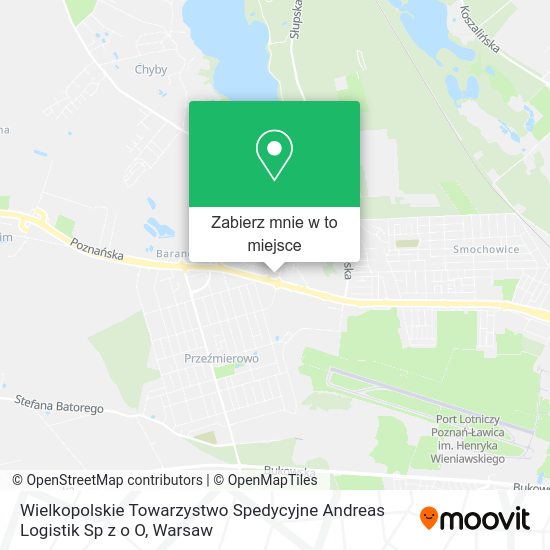 Mapa Wielkopolskie Towarzystwo Spedycyjne Andreas Logistik Sp z o O