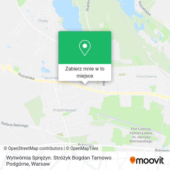 Mapa Wytwórnia Sprężyn. Stróżyk Bogdan Tarnowo Podgórne