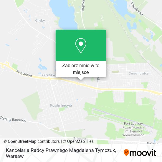 Mapa Kancelaria Radcy Prawnego Magdalena Tymczuk