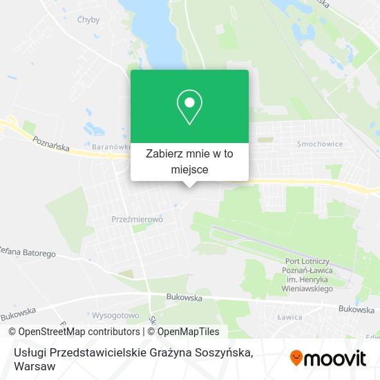 Mapa Usługi Przedstawicielskie Grażyna Soszyńska