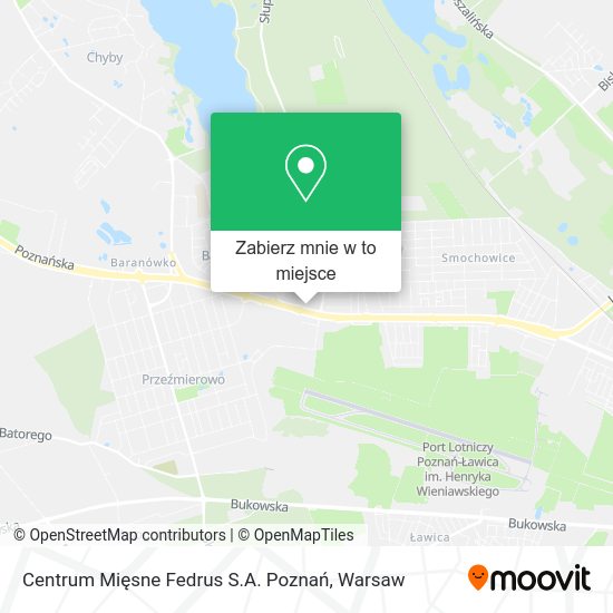 Mapa Centrum Mięsne Fedrus S.A. Poznań