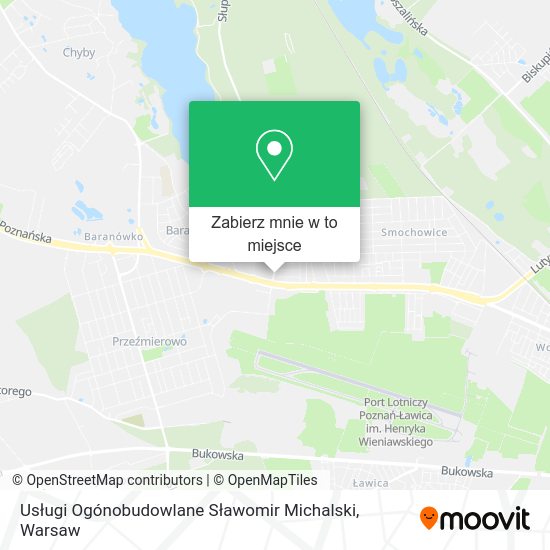 Mapa Usługi Ogónobudowlane Sławomir Michalski