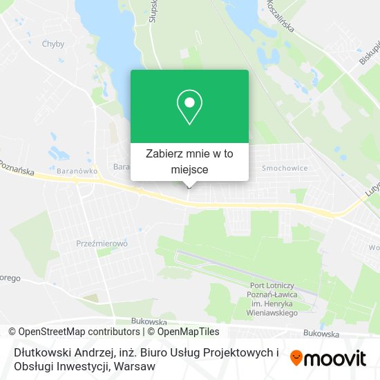 Mapa Dłutkowski Andrzej, inż. Biuro Usług Projektowych i Obsługi Inwestycji