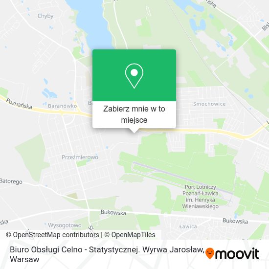 Mapa Biuro Obsługi Celno - Statystycznej. Wyrwa Jarosław