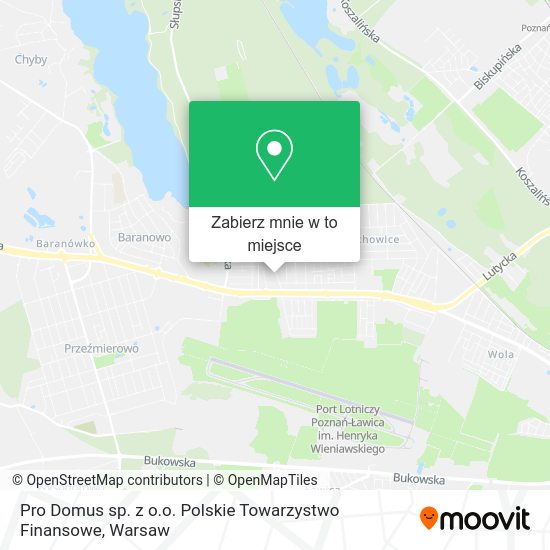 Mapa Pro Domus sp. z o.o. Polskie Towarzystwo Finansowe