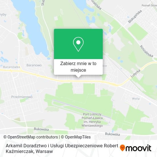 Mapa Arkamil Doradztwo i Usługi Ubezpieczeniowe Robert Kaźmierczak