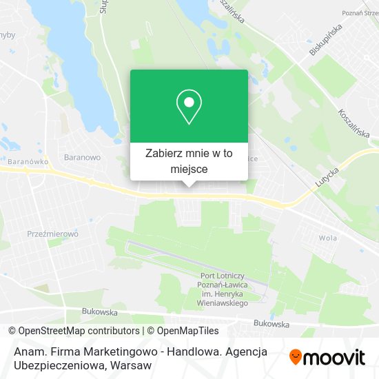 Mapa Anam. Firma Marketingowo - Handlowa. Agencja Ubezpieczeniowa