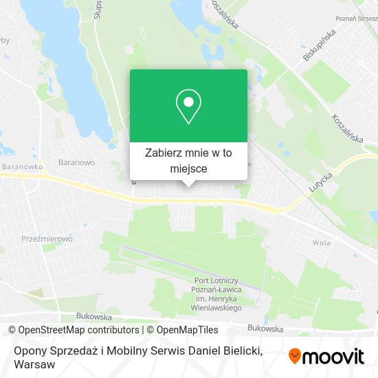 Mapa Opony Sprzedaż i Mobilny Serwis Daniel Bielicki