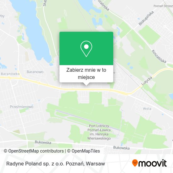 Mapa Radyne Poland sp. z o.o. Poznań