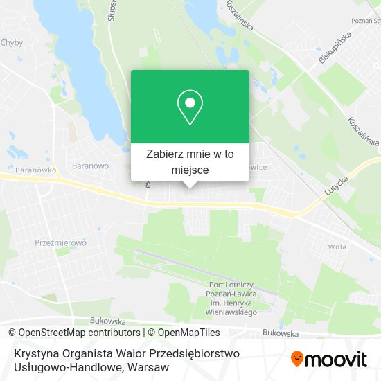 Mapa Krystyna Organista Walor Przedsiębiorstwo Usługowo-Handlowe