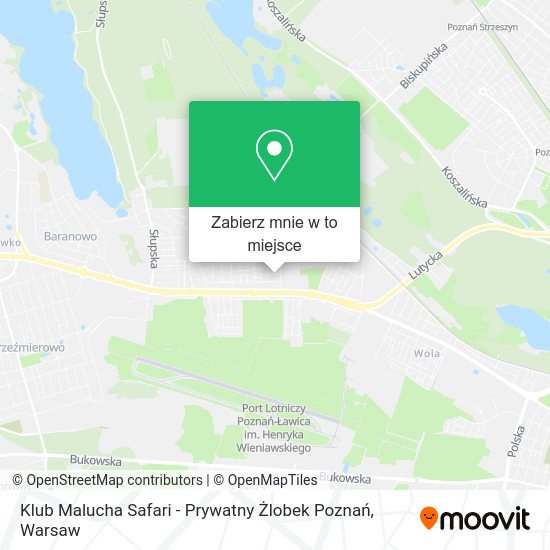 Mapa Klub Malucha Safari - Prywatny Żlobek Poznań