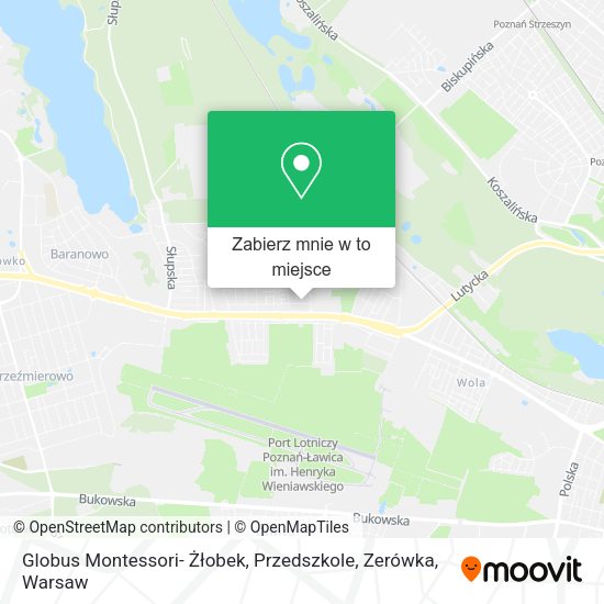 Mapa Globus Montessori- Żłobek, Przedszkole, Zerówka