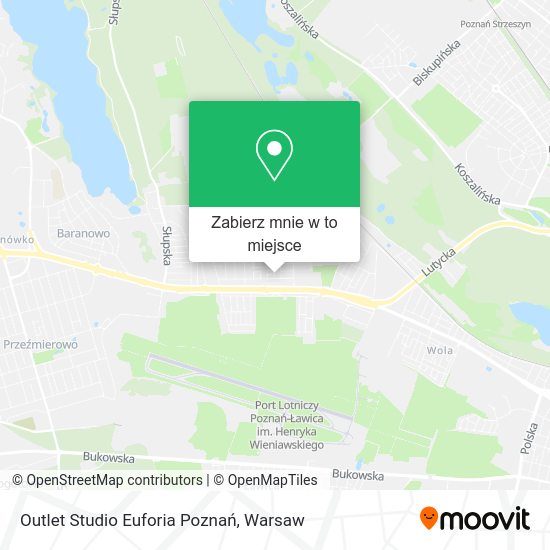 Mapa Outlet Studio Euforia Poznań