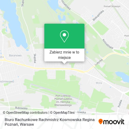 Mapa Biuro Rachunkowe Rachmistrz Kosmowska Regina Poznań