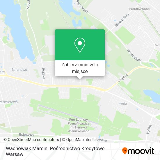 Mapa Wachowiak Marcin. Pośrednictwo Kredytowe