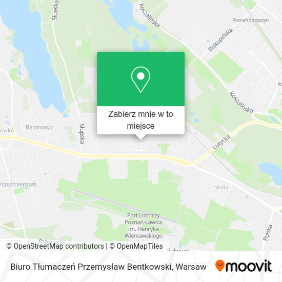 Mapa Biuro Tłumaczeń Przemysław Bentkowski