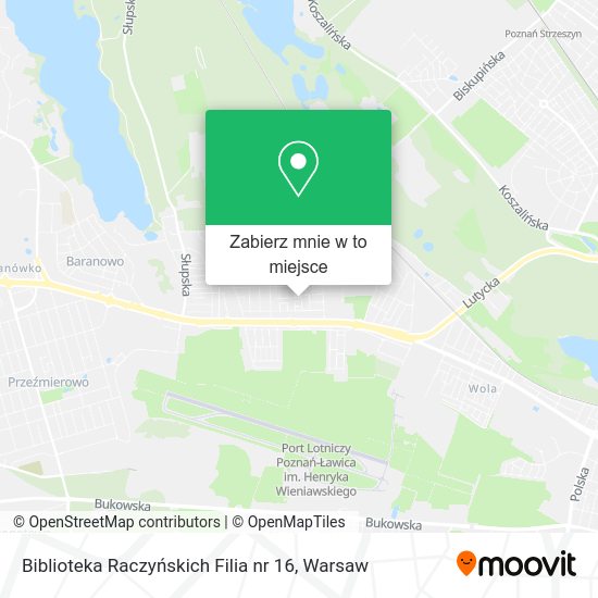 Mapa Biblioteka Raczyńskich Filia nr 16