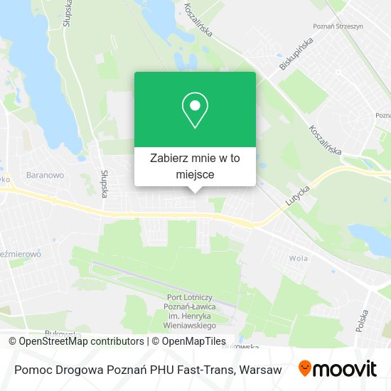 Mapa Pomoc Drogowa Poznań PHU Fast-Trans