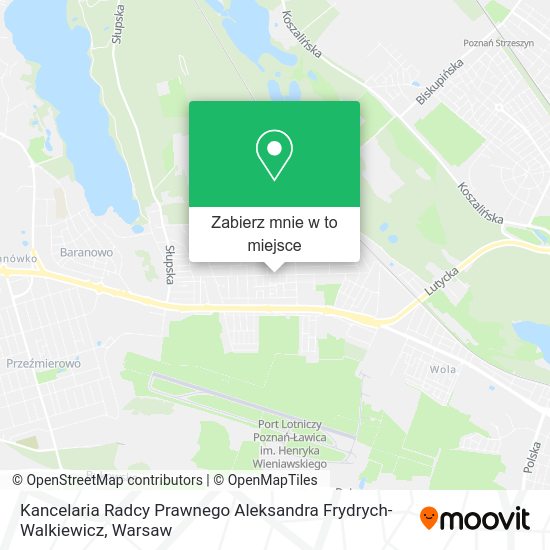 Mapa Kancelaria Radcy Prawnego Aleksandra Frydrych-Walkiewicz