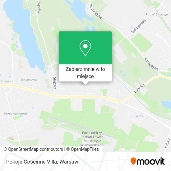 Mapa Pokoje Gościnne Villa